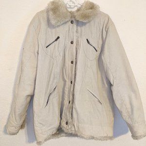 Polo Assn Corduroy Coat with Faux Fur 2x